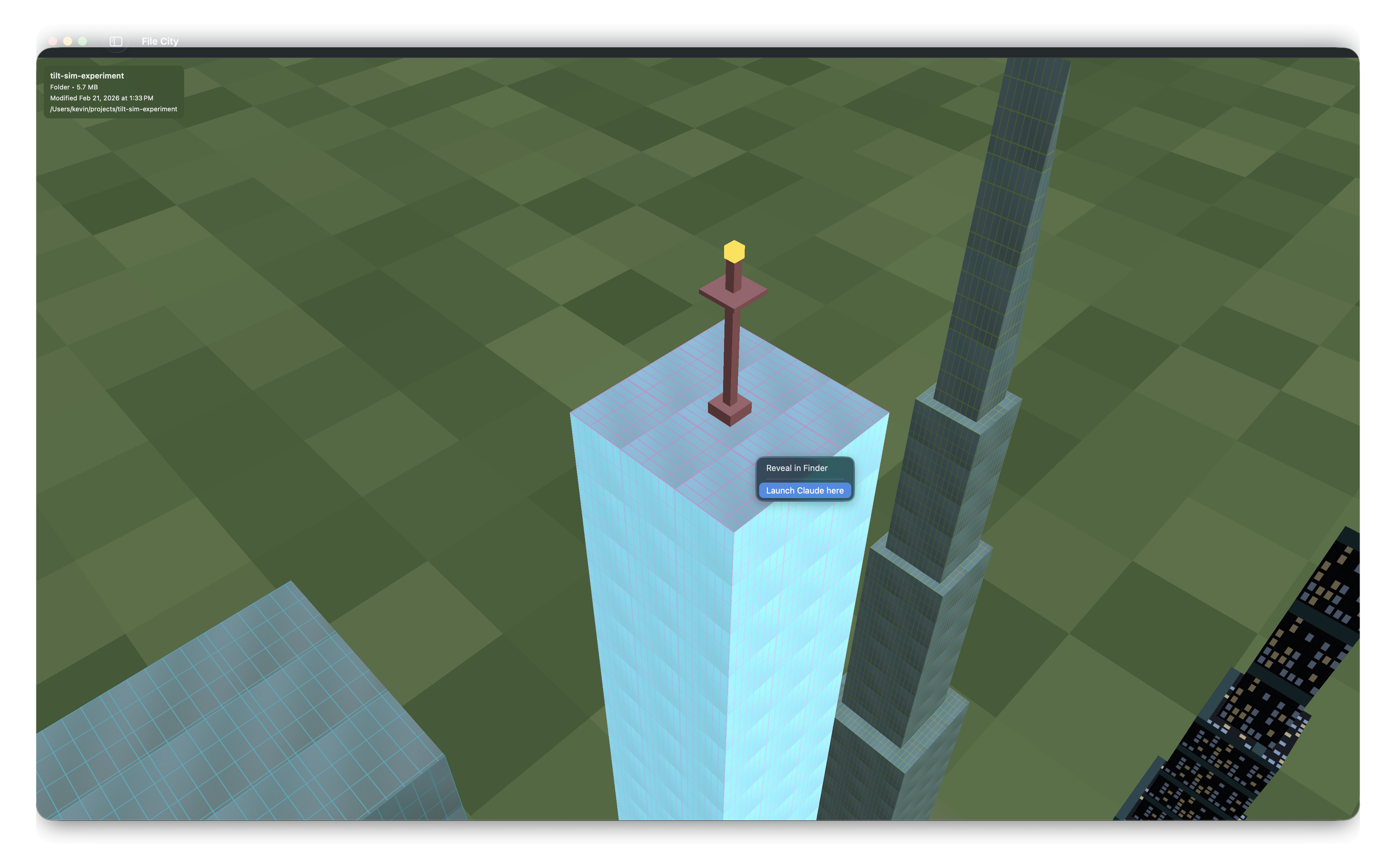 Git beacon with context menu